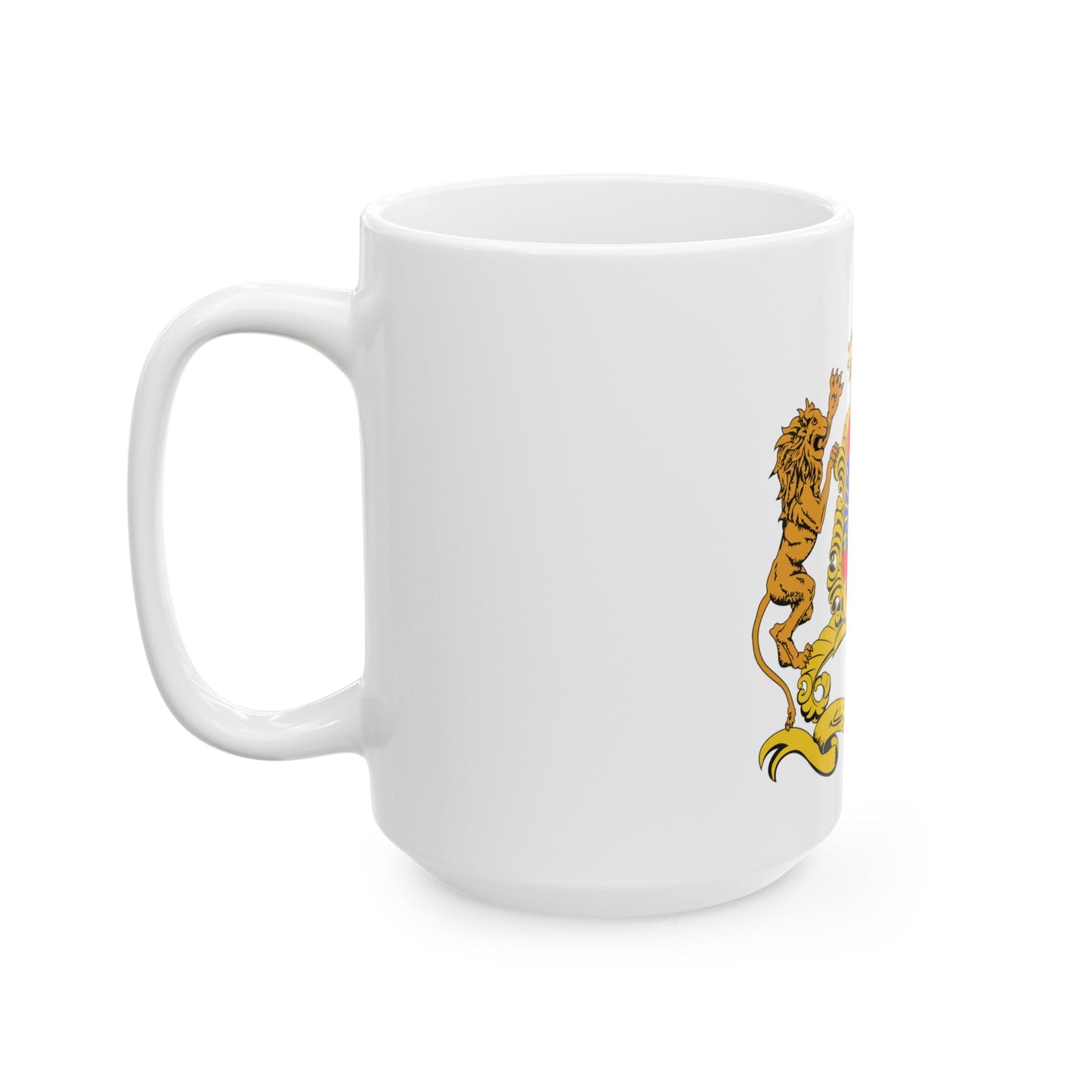 Coat of arms of Morocco - White Coffee Mug-The Sticker Space