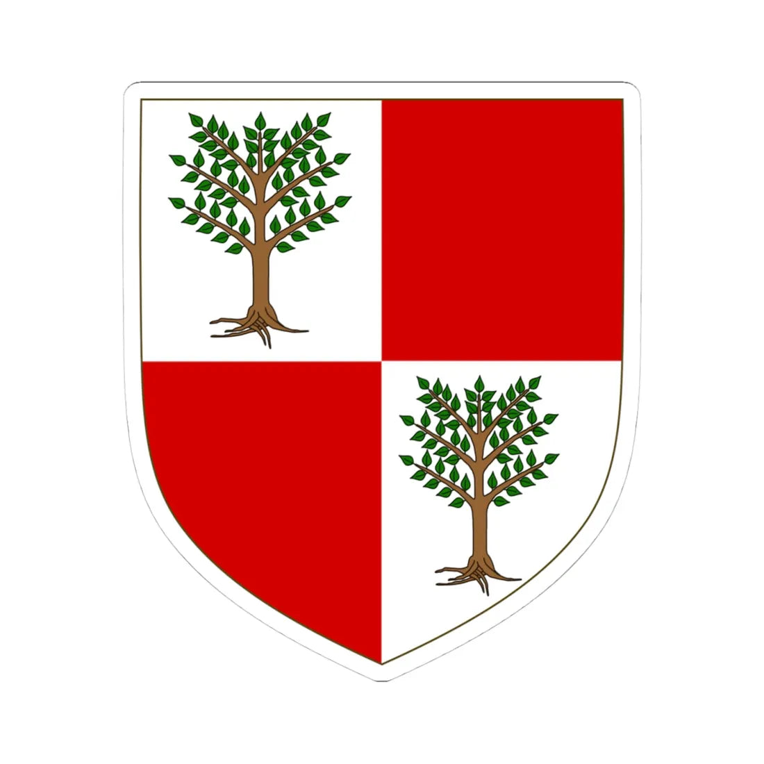 Coat of Arms of Narbona-Arborea (Italy) (Coat of Arms) STICKER Vinyl Kiss-Cut Decal 4 Inch White - The Sticker Space