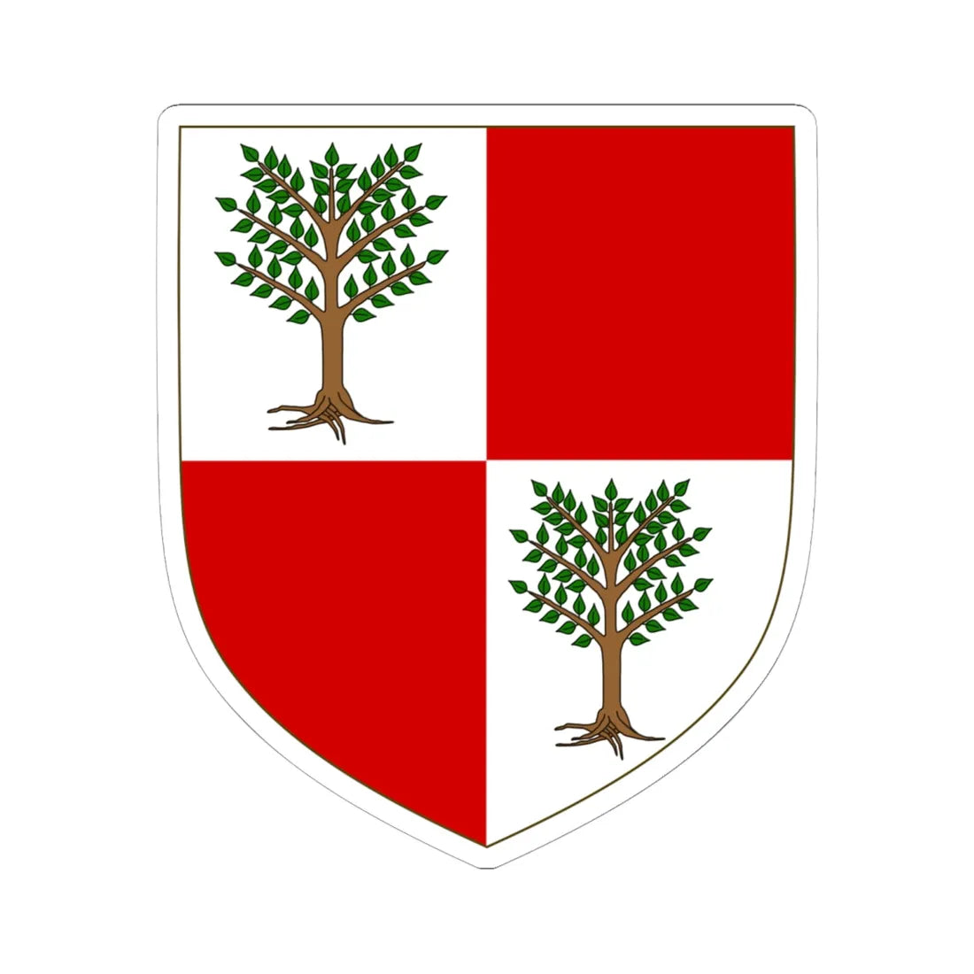 Coat of Arms of Narbona-Arborea (Italy) (Coat of Arms) STICKER Vinyl Kiss-Cut Decal 6 Inch White - The Sticker Space