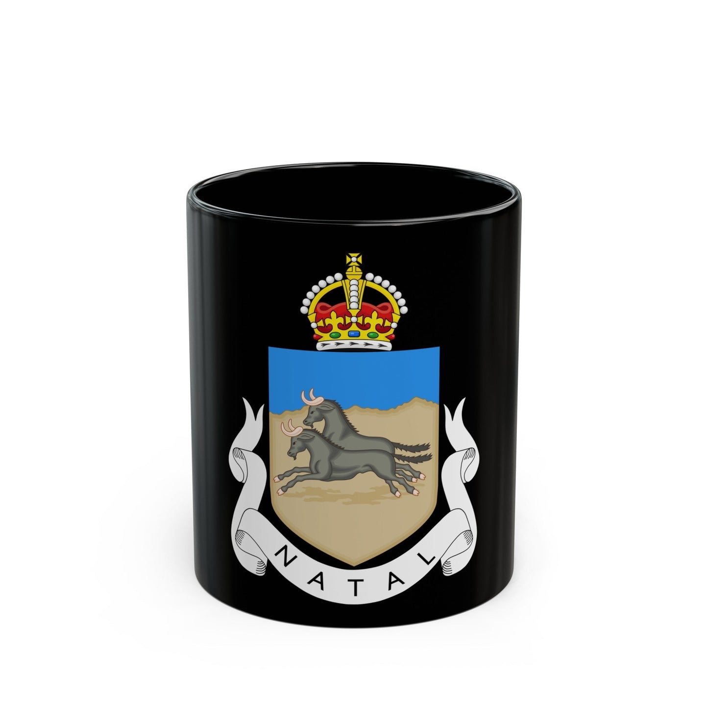 Coat of arms of Natal 1907-1997 - Black Coffee Mug-11oz-The Sticker Space