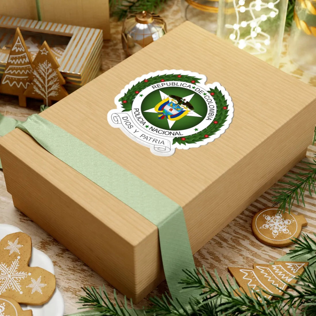 Coat of arms of National Police of Colombia (Colombia) (Coat of Arms) STICKER Vinyl Kiss-Cut Decal - The Sticker Space