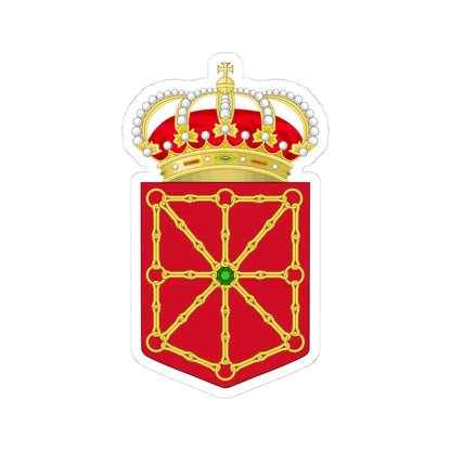 Coat of Arms of Navarre (Spain) (Coat of Arms) STICKER Vinyl Kiss-Cut Decal 4 Inch White - The Sticker Space