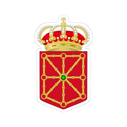 Coat of Arms of Navarre (Spain) (Coat of Arms) STICKER Vinyl Kiss-Cut Decal 6 Inch White - The Sticker Space