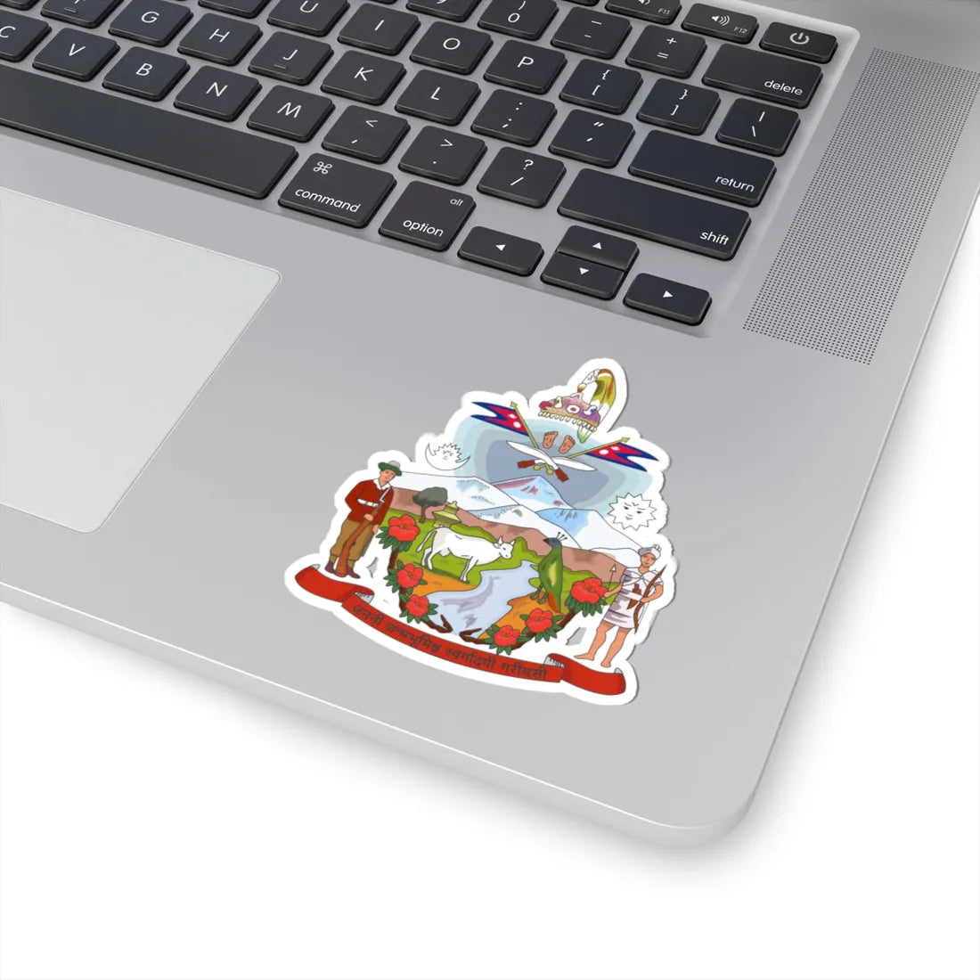 Coat of arms of Nepal 1962-2008 (Nepal) (Coat of Arms) STICKER Vinyl Kiss-Cut Decal - The Sticker Space
