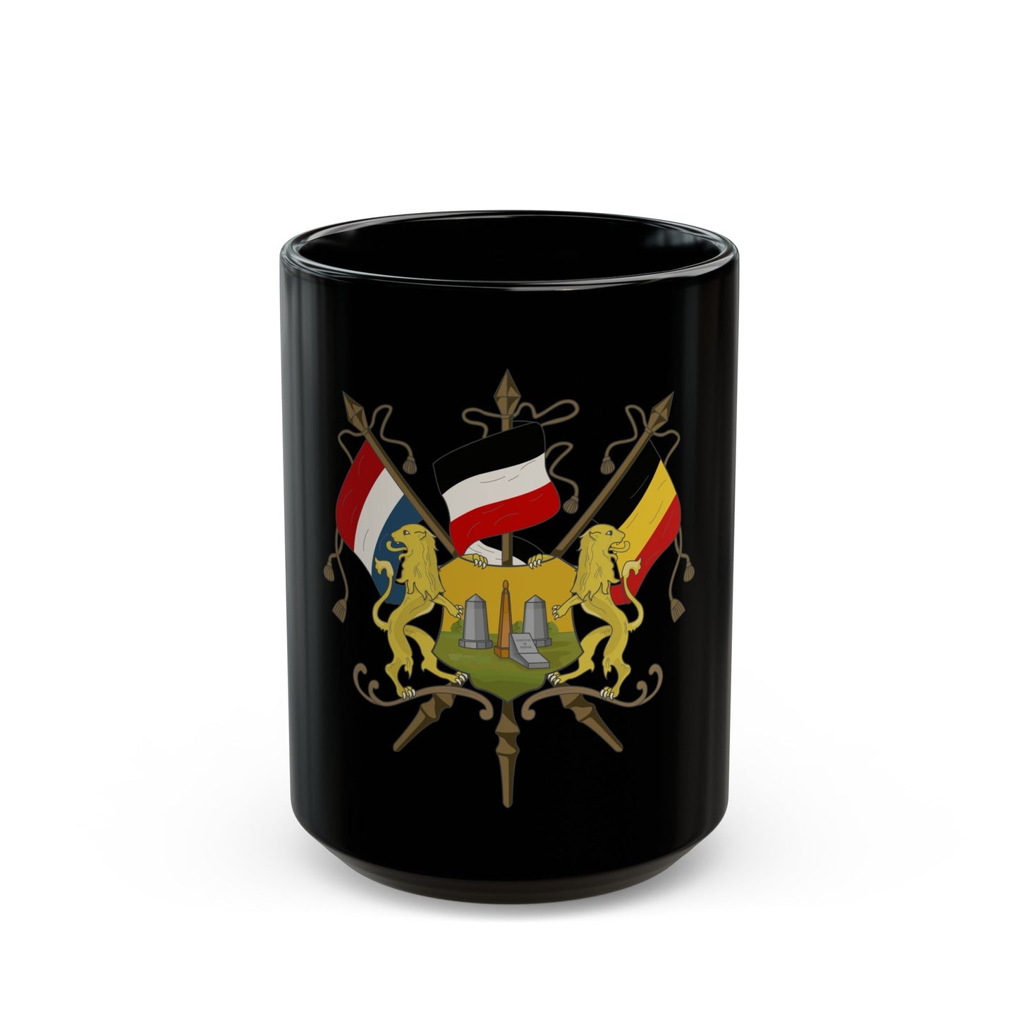 Coat of arms of Neutral Moresnet - Black Coffee Mug-15oz-The Sticker Space