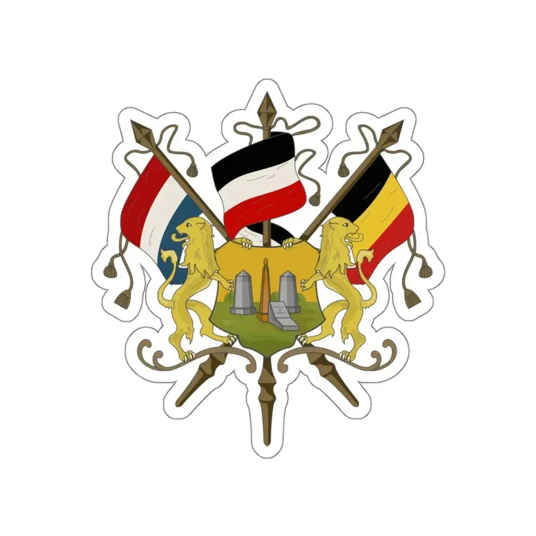 Coat of arms of Neutral Moresnet STICKER Vinyl Die-Cut Decal - The Sticker Space