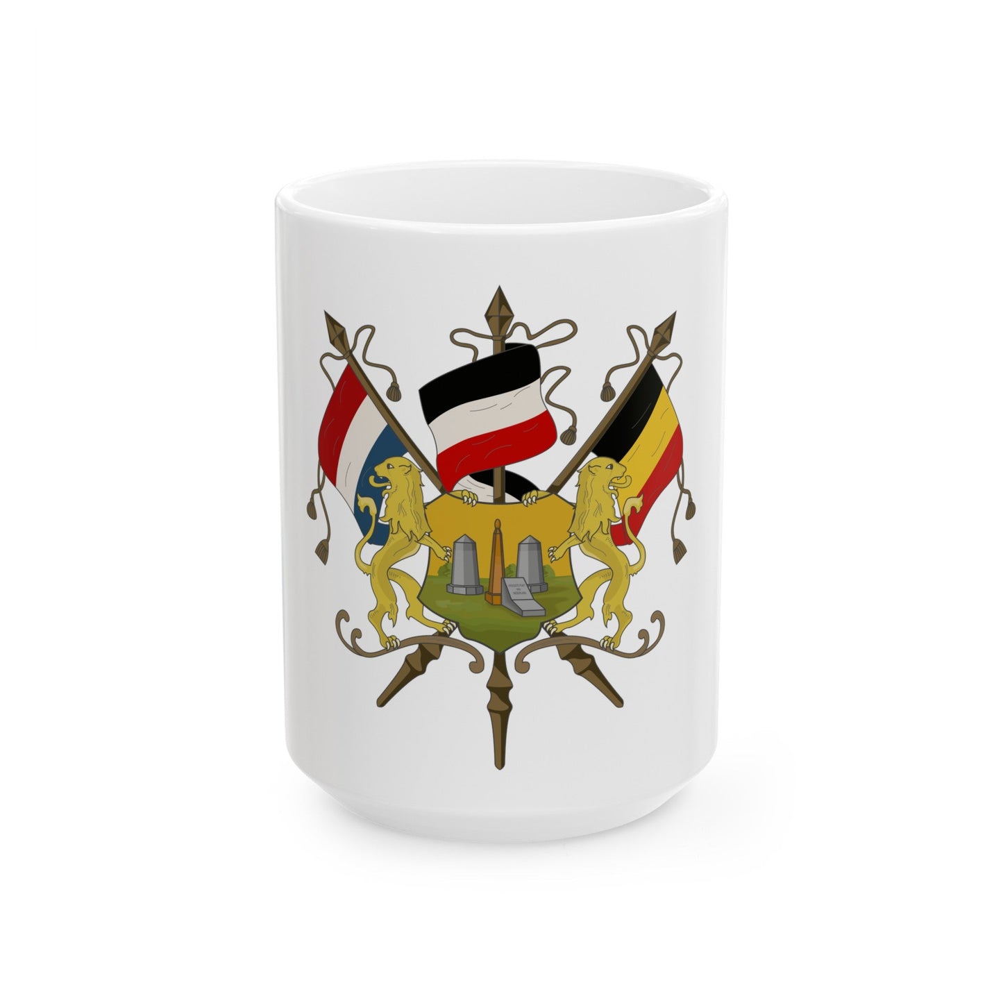 Coat of arms of Neutral Moresnet - White Coffee Mug-15oz-The Sticker Space