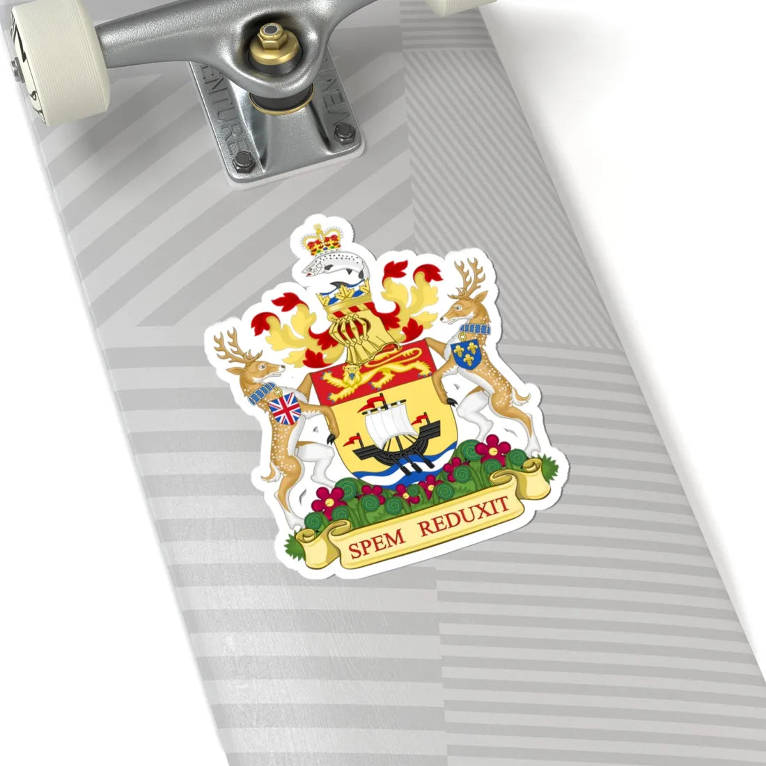 Coat of arms of New Brunswick Canada (Canada) (Coat of Arms) STICKER Vinyl Kiss-Cut Decal - The Sticker Space