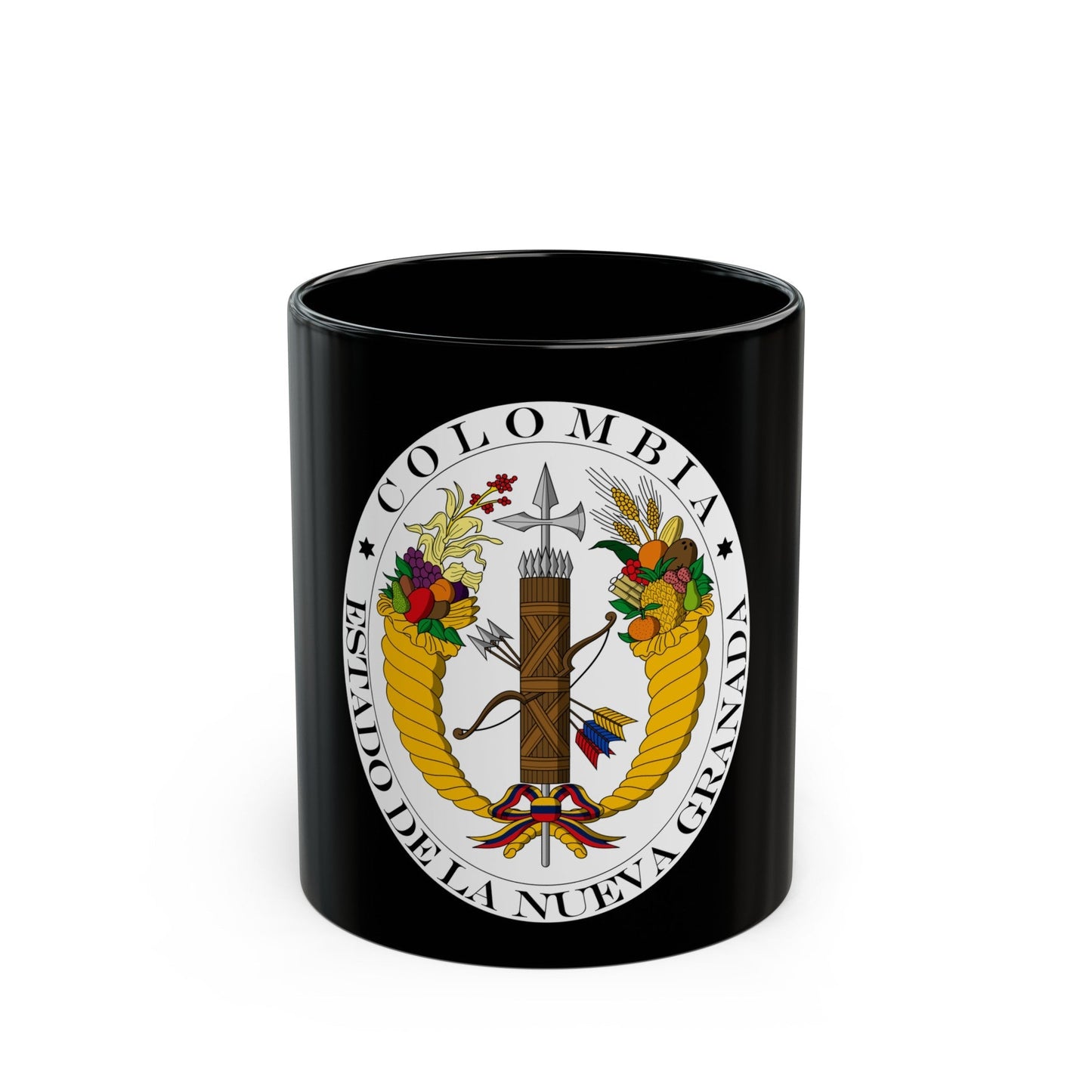 Coat of arms of New Granada (1830) - Black Coffee Mug-11oz-The Sticker Space