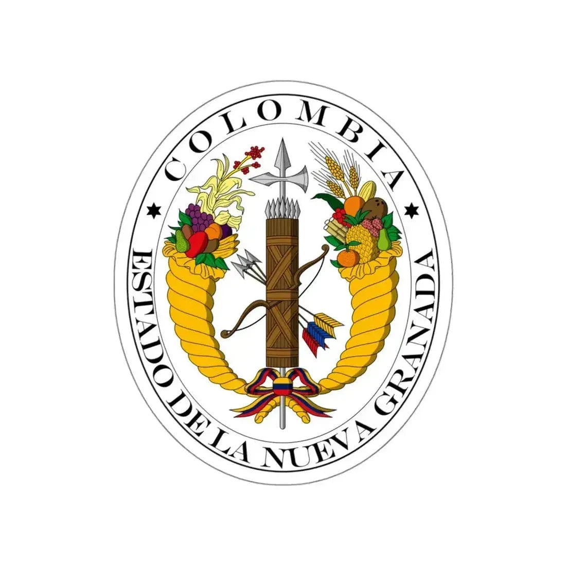 Coat of arms of New Granada (1830) STICKER Vinyl Die-Cut Decal - The Sticker Space