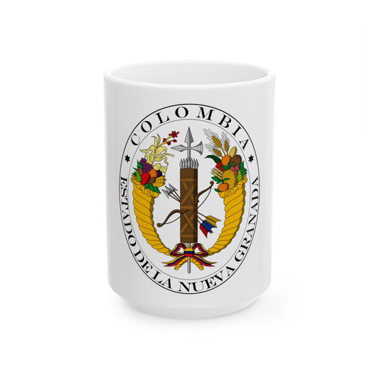 Coat of arms of New Granada (1830) - White Coffee Mug-15oz-The Sticker Space