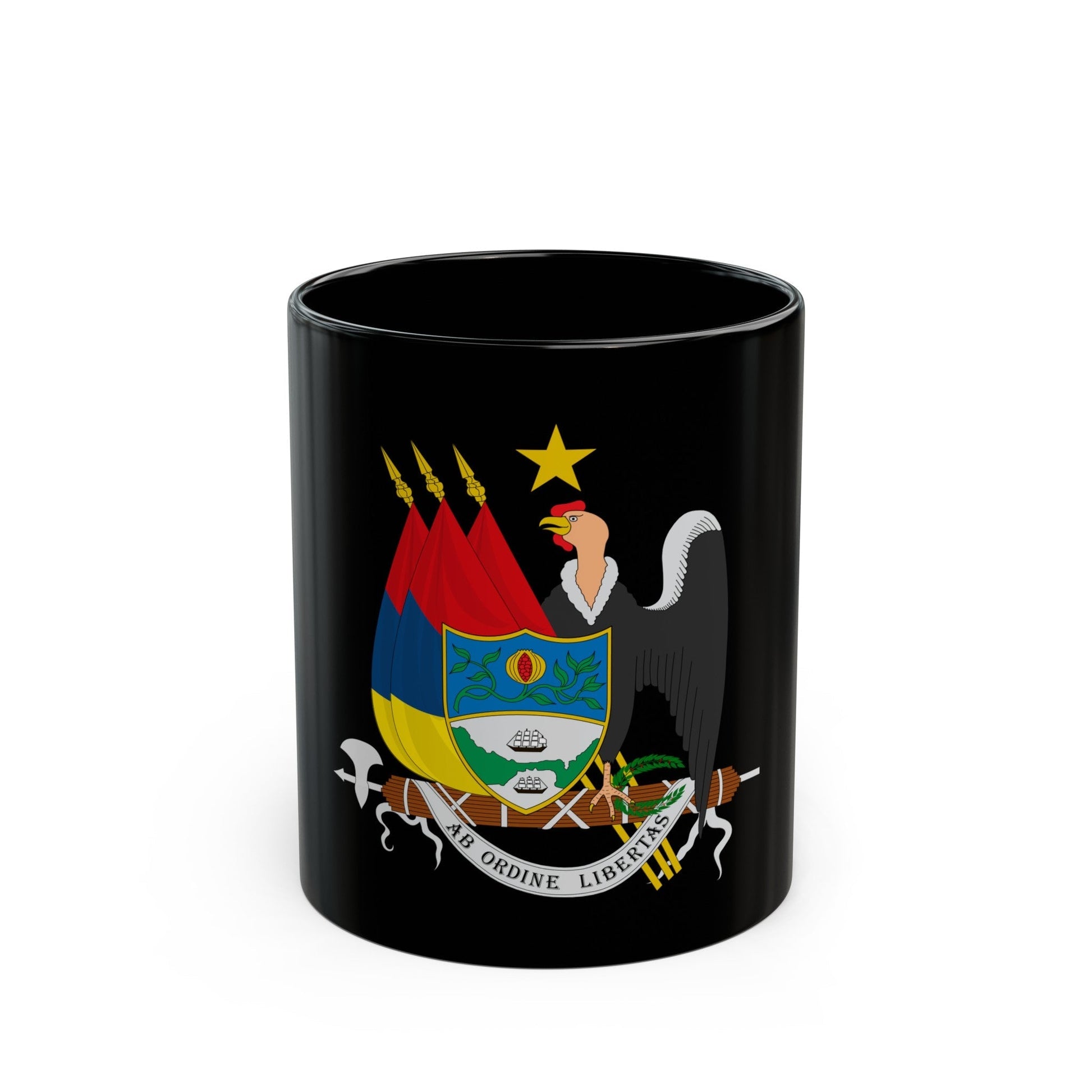 Coat of arms of New Granada (1854) - Black Coffee Mug-11oz-The Sticker Space