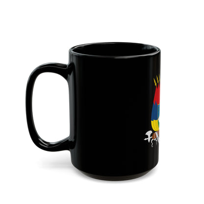 Coat of arms of New Granada (1854) - Black Coffee Mug-The Sticker Space