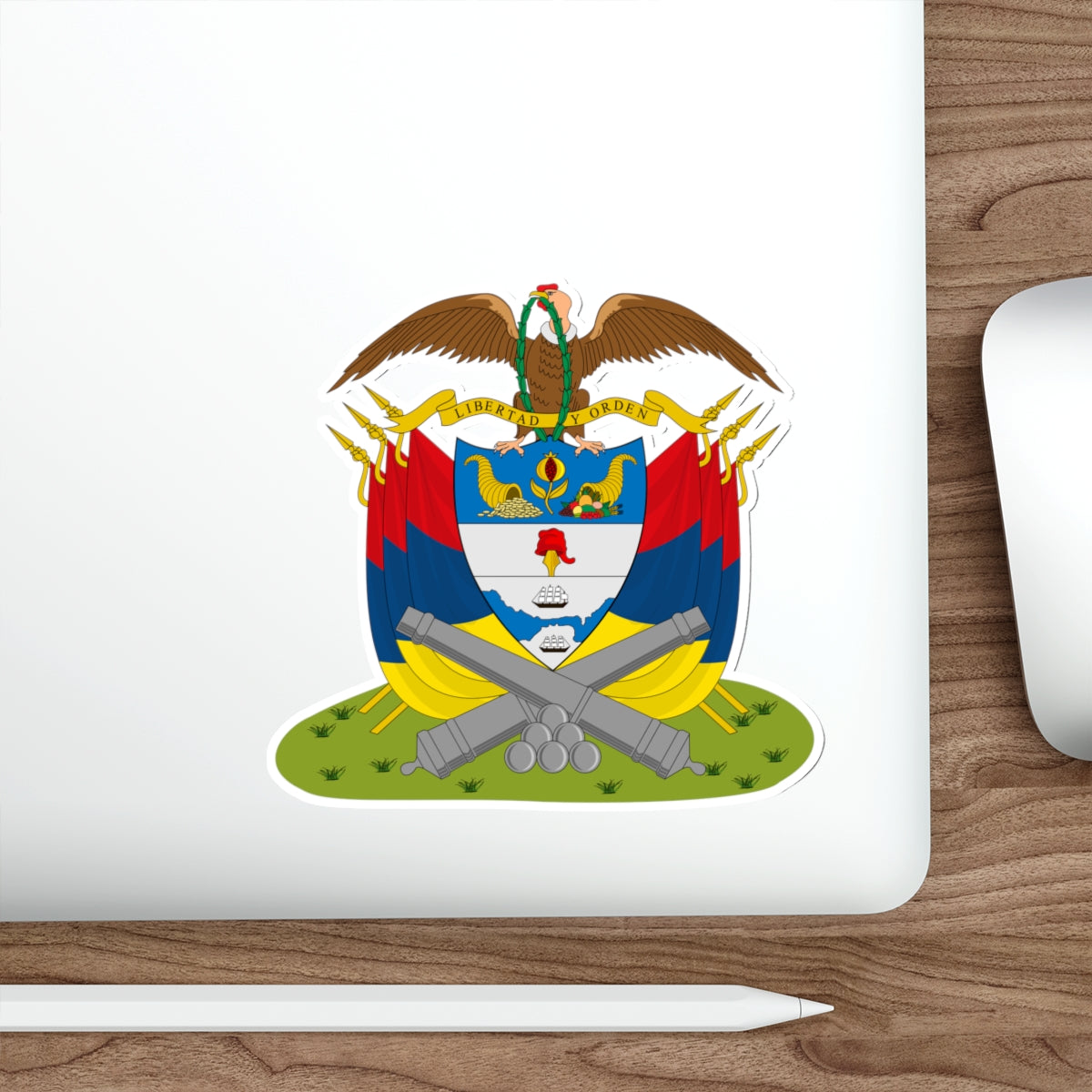 Coat of arms of New Granada (December 1854) STICKER Vinyl Die-Cut Decal-The Sticker Space