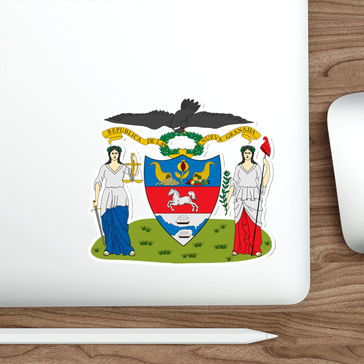 Coat of arms of New Granada (proposal) STICKER Vinyl Die-Cut Decal-The Sticker Space