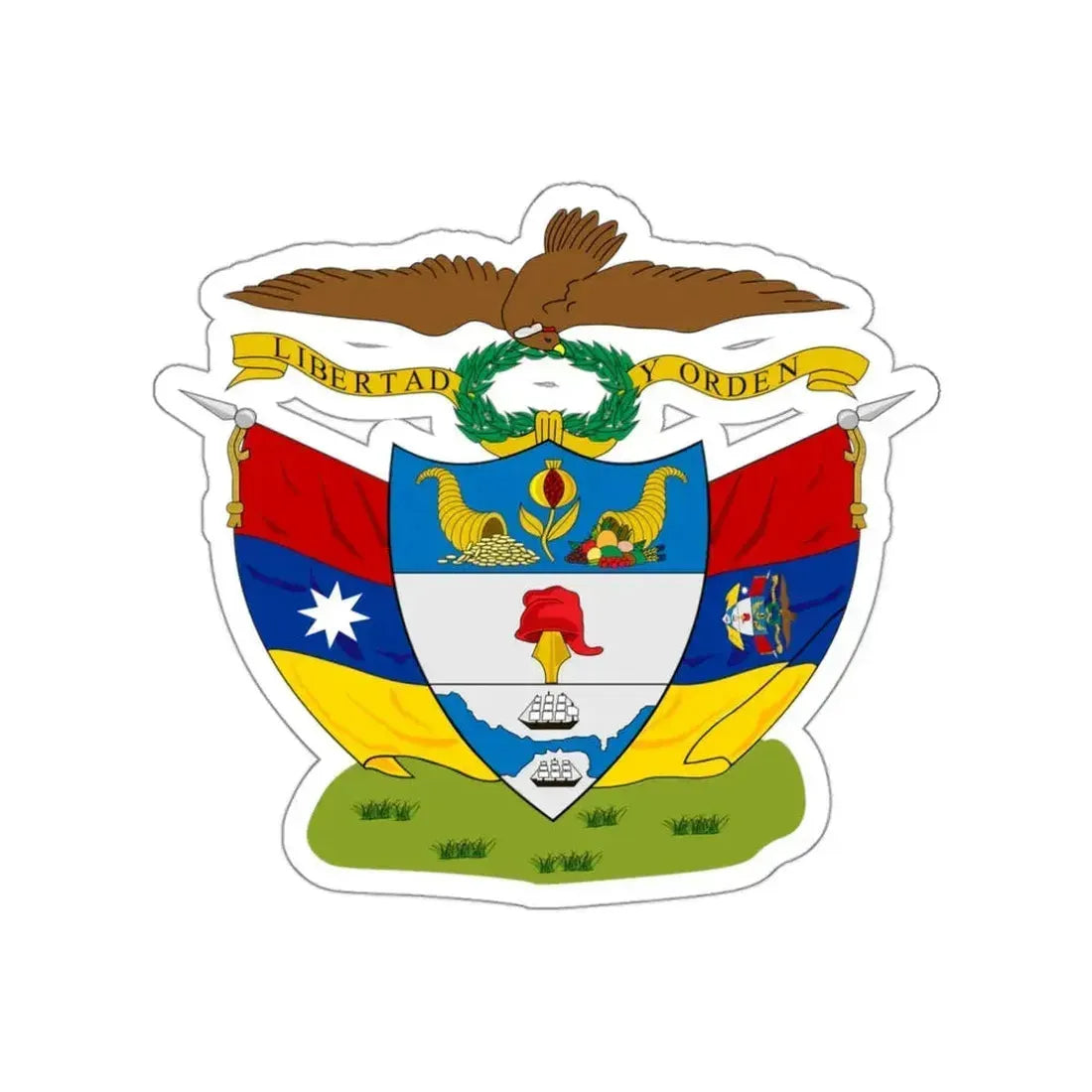 Coat of arms of New Granada STICKER Vinyl Die-Cut Decal 3 Inch - The Sticker Space