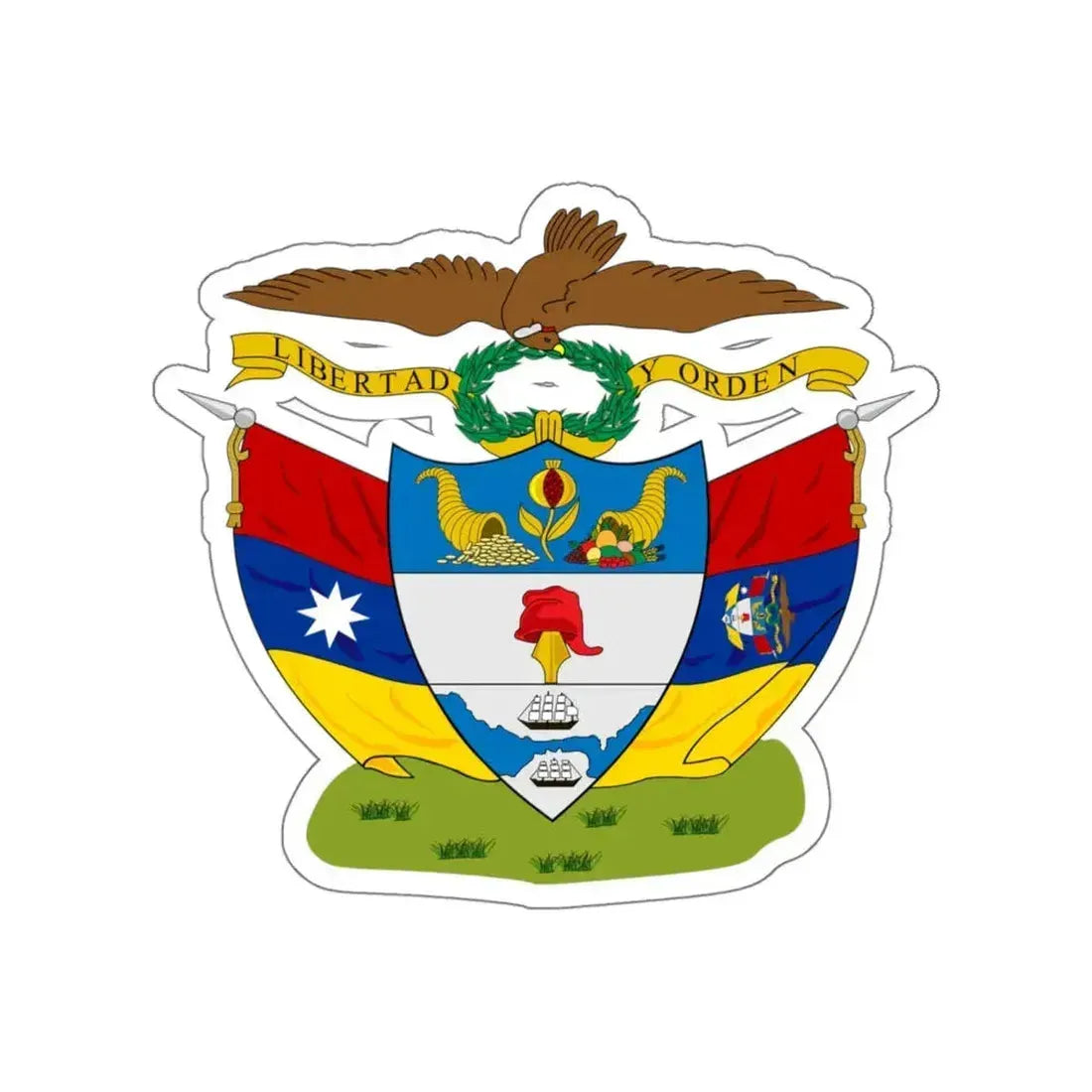 Coat of arms of New Granada STICKER Vinyl Die-Cut Decal 6 Inch - The Sticker Space