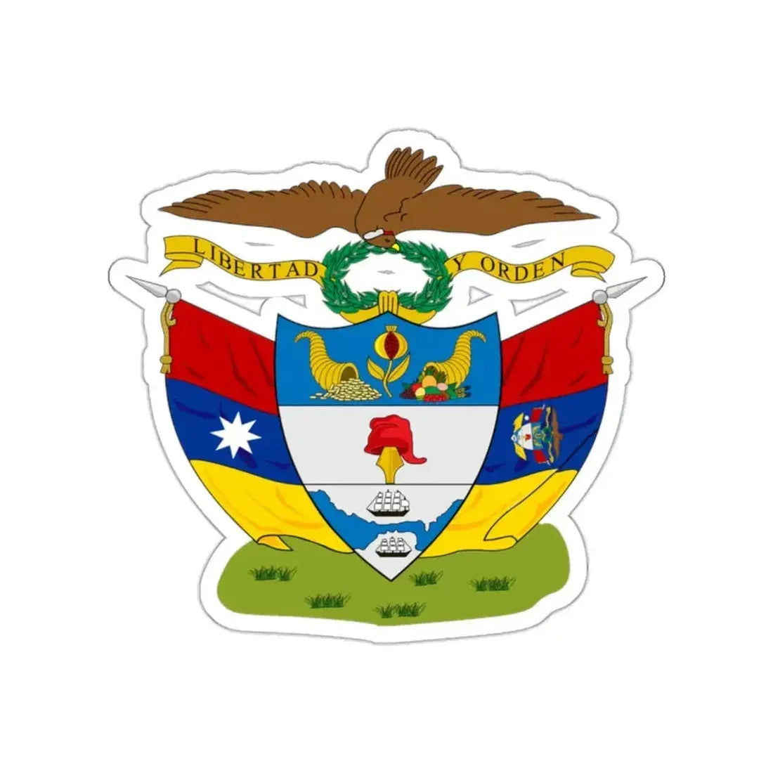 Coat of arms of New Granada STICKER Vinyl Die-Cut Decal - The Sticker Space