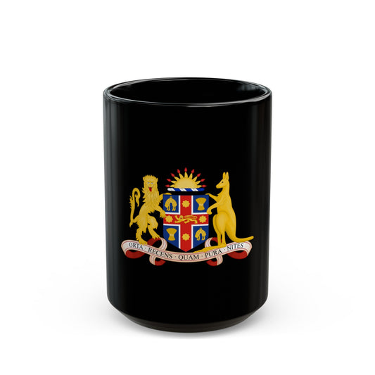 Coat of Arms of New South Wales - Black Coffee Mug-15oz-The Sticker Space