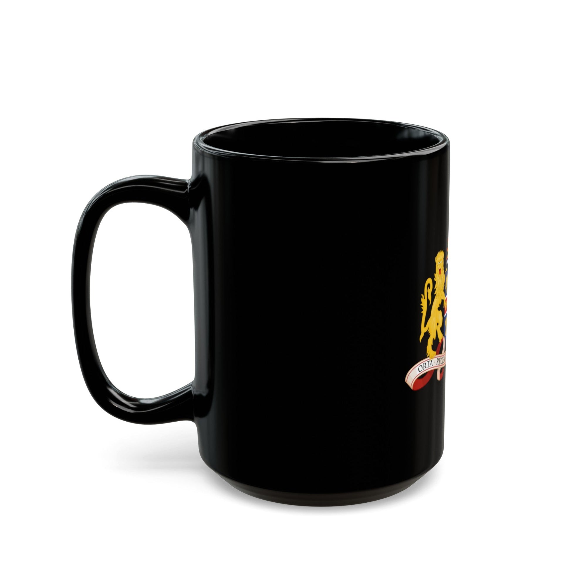 Coat of Arms of New South Wales - Black Coffee Mug-The Sticker Space