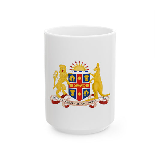 Coat of Arms of New South Wales - White Coffee Mug-15oz-The Sticker Space