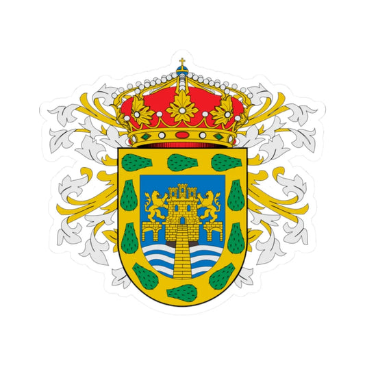 Coat of arms of New Spains Capital (Mexico) (Coat of Arms) STICKER Vinyl Kiss-Cut Decal 2 Inch White - The Sticker Space