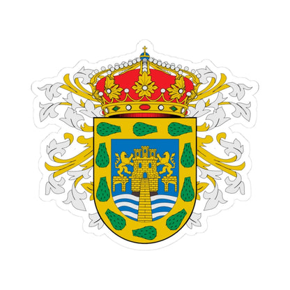 Coat of arms of New Spains Capital (Mexico) (Coat of Arms) STICKER Vinyl Kiss-Cut Decal 3 Inch White - The Sticker Space