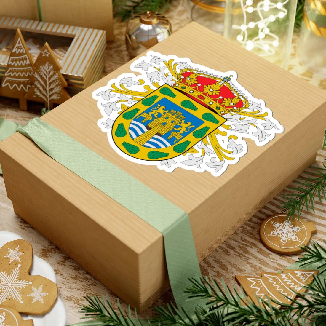 Coat of arms of New Spains Capital (Mexico) (Coat of Arms) STICKER Vinyl Kiss-Cut Decal - The Sticker Space