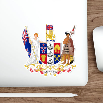 Coat of arms of New Zealand (1911–1956) STICKER Vinyl Die-Cut Decal-The Sticker Space