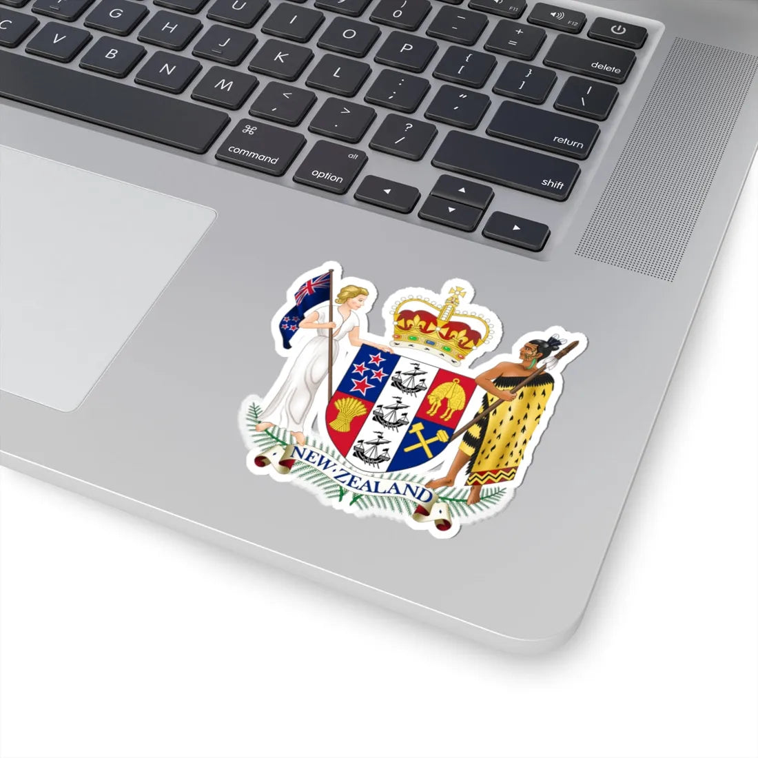 Coat of arms of New Zealand (New Zealand) (Coat of Arms) STICKER Vinyl Kiss-Cut Decal - The Sticker Space