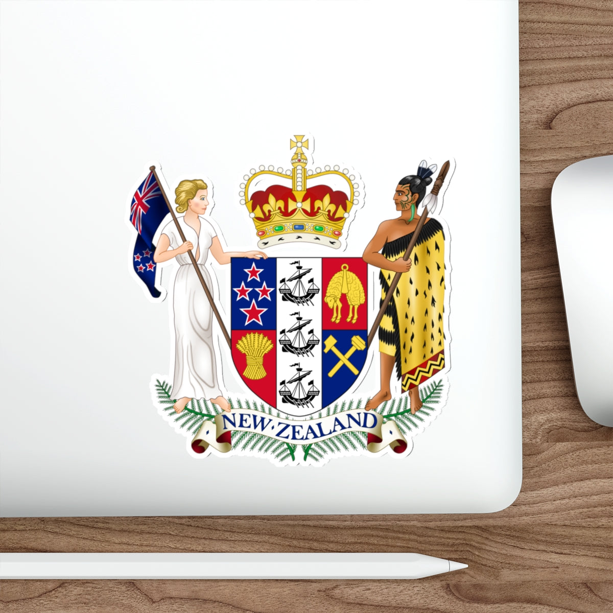 Coat of arms of New Zealand STICKER Vinyl Die-Cut Decal-The Sticker Space