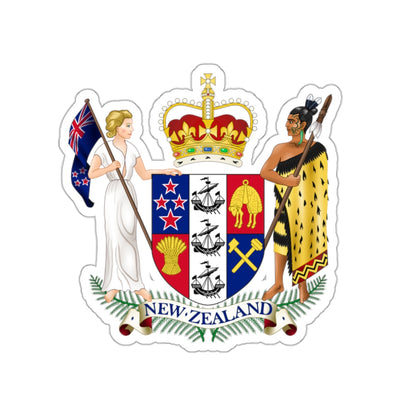 Coat of arms of New Zealand STICKER Vinyl Die-Cut Decal-White-The Sticker Space