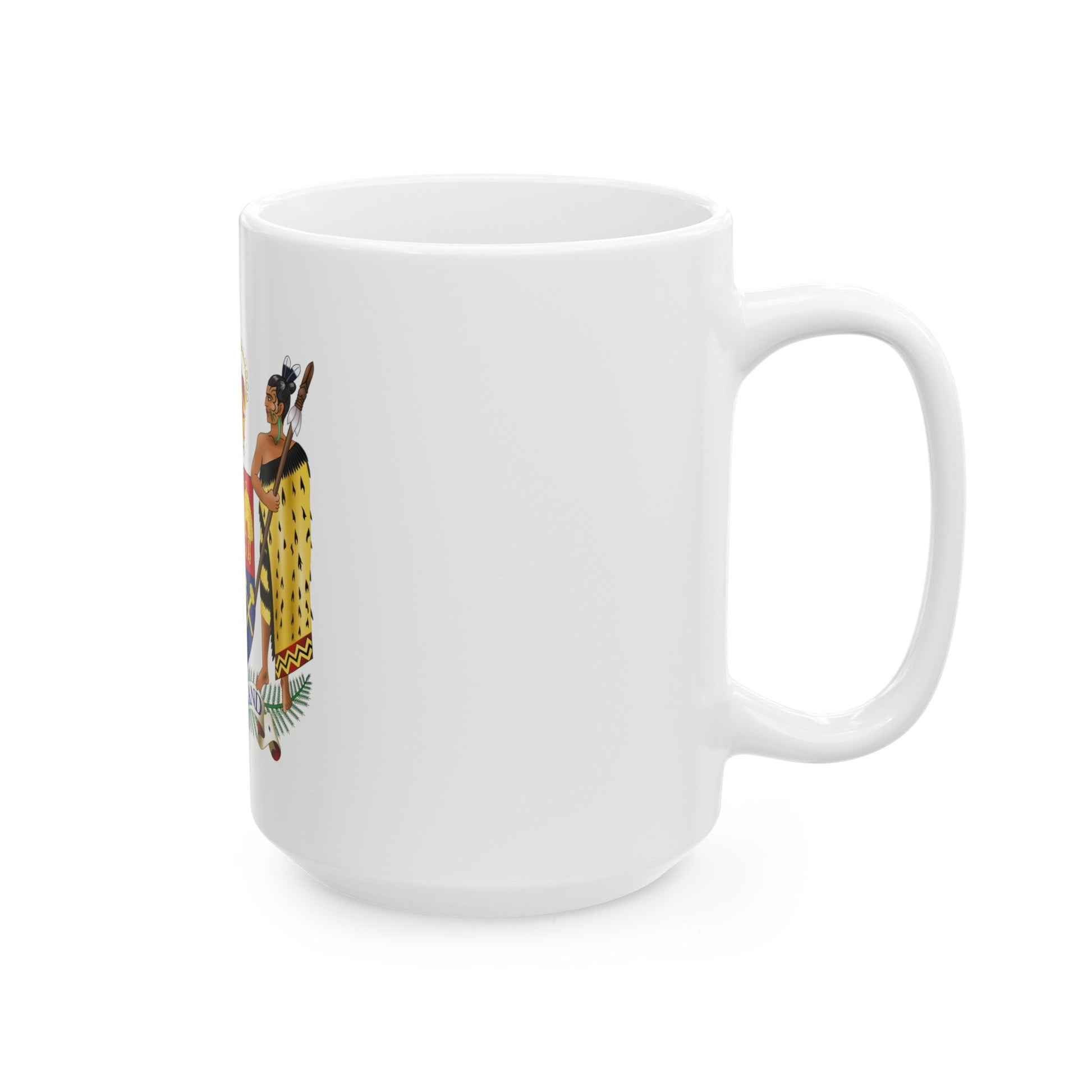 Coat of arms of New Zealand - White Coffee Mug-The Sticker Space