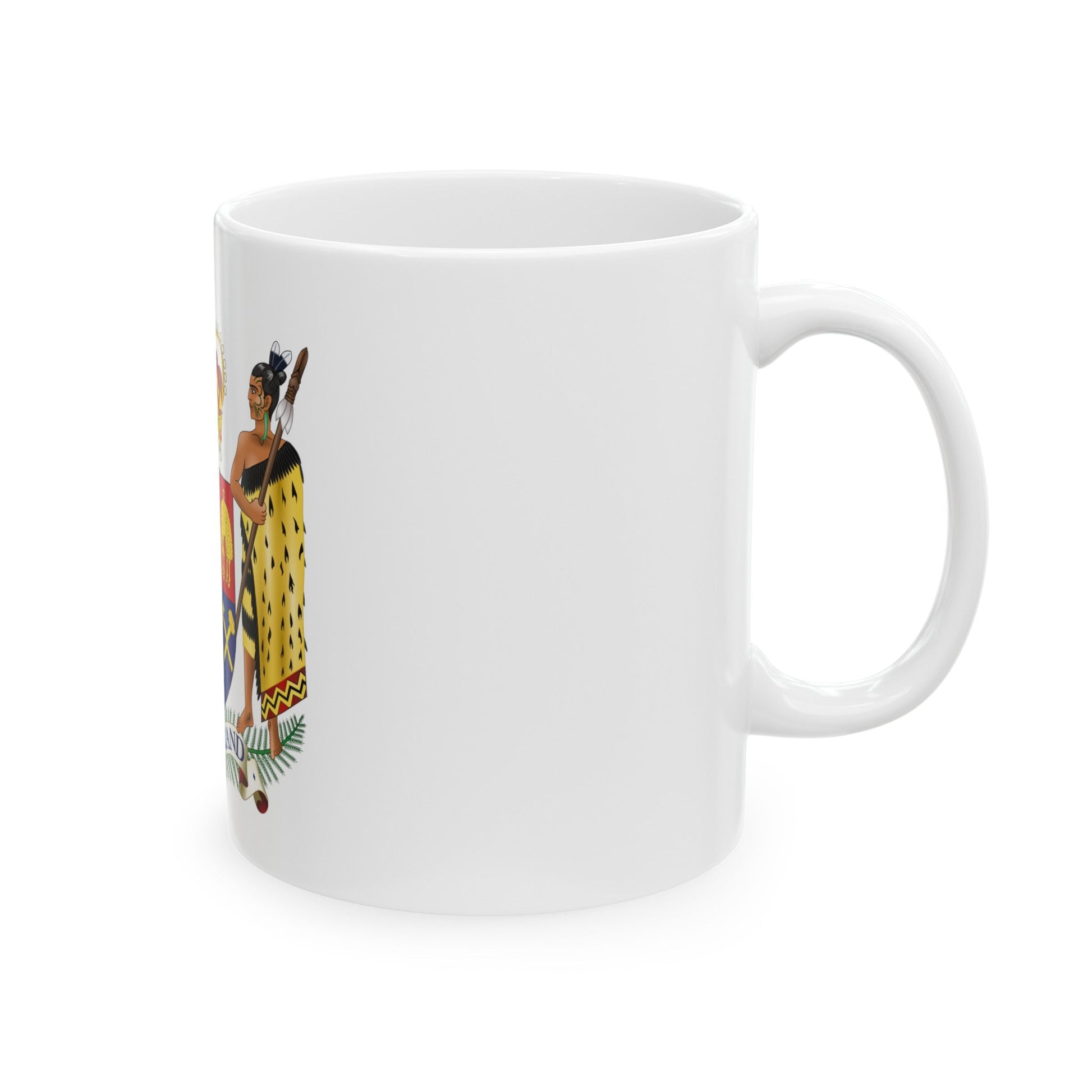 Coat of arms of New Zealand - White Coffee Mug-The Sticker Space