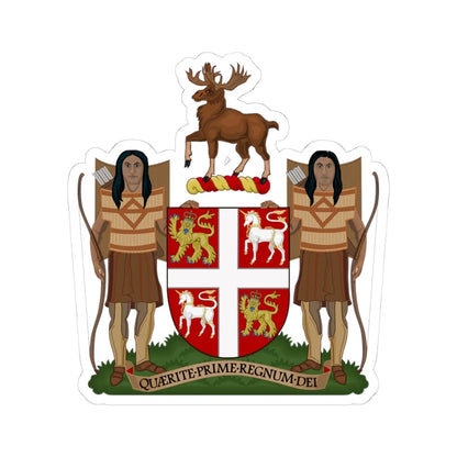 Coat of Arms of Newfoundland and Labrador (Spain) (Coat of Arms) STICKER Vinyl Kiss-Cut Decal 4 Inch White - The Sticker Space