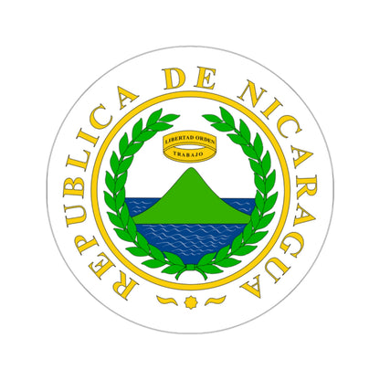 Coat of arms of Nicaragua (1854) STICKER Vinyl Die-Cut Decal-White-The Sticker Space