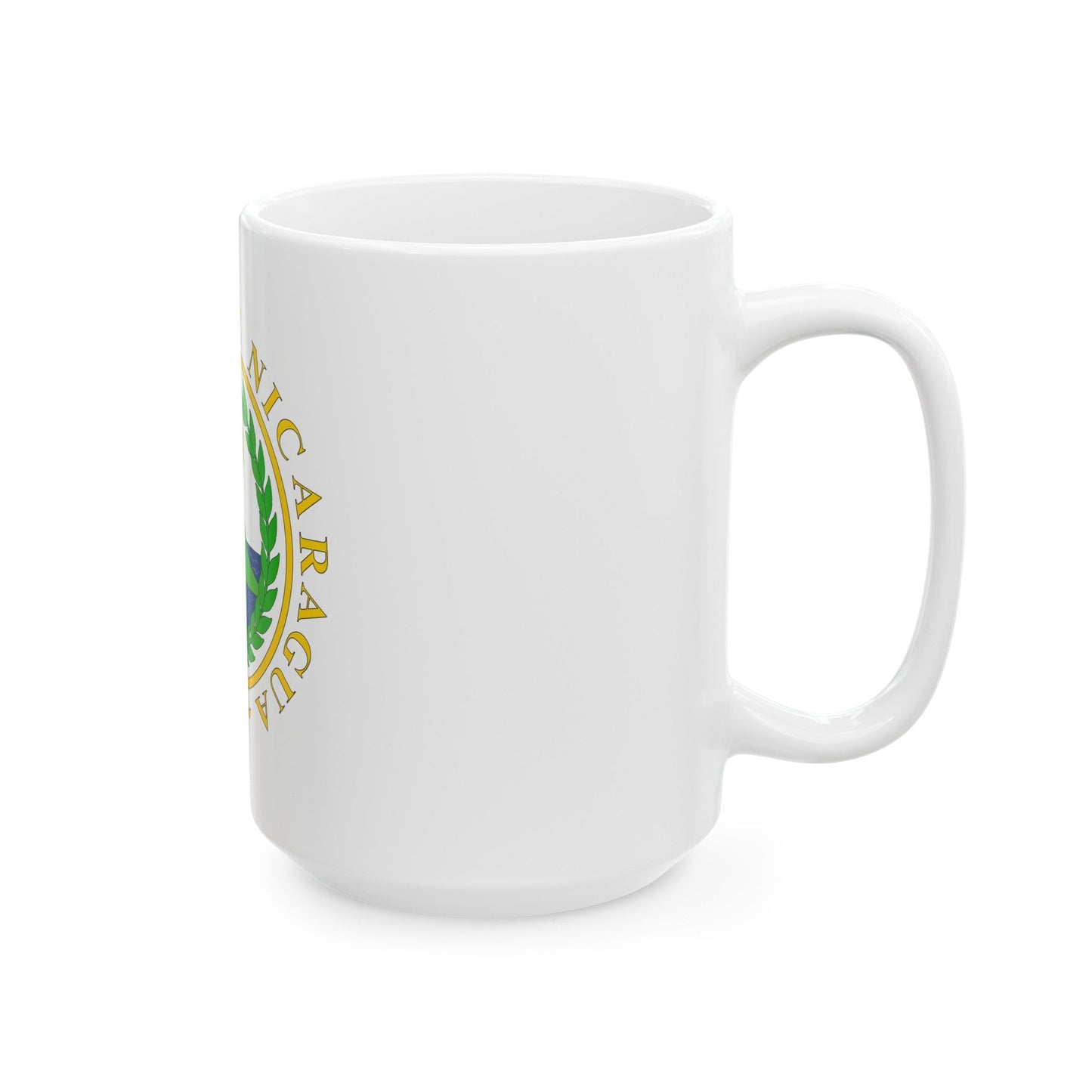 Coat of arms of Nicaragua (1854) - White Coffee Mug-The Sticker Space