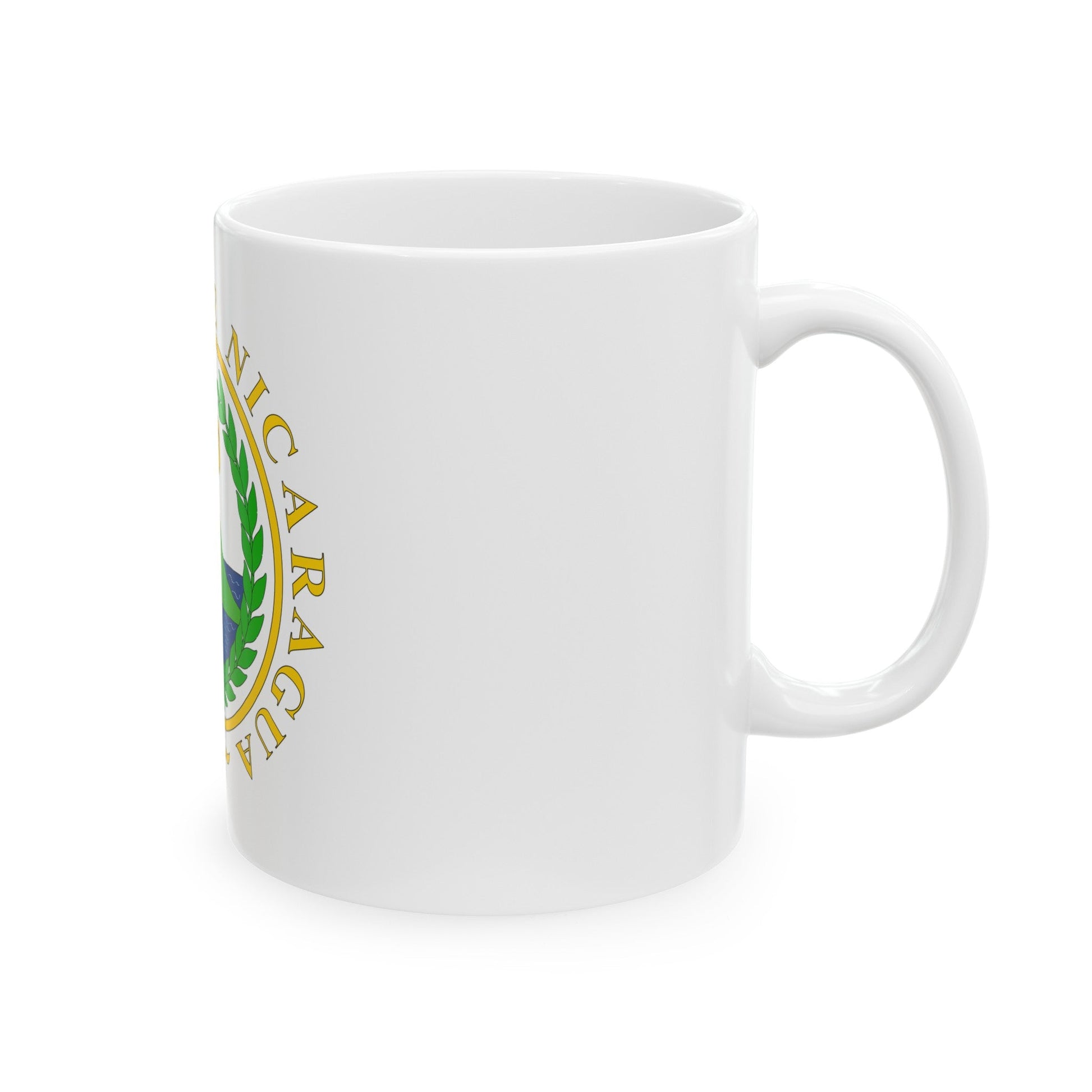 Coat of arms of Nicaragua (1854) - White Coffee Mug-The Sticker Space