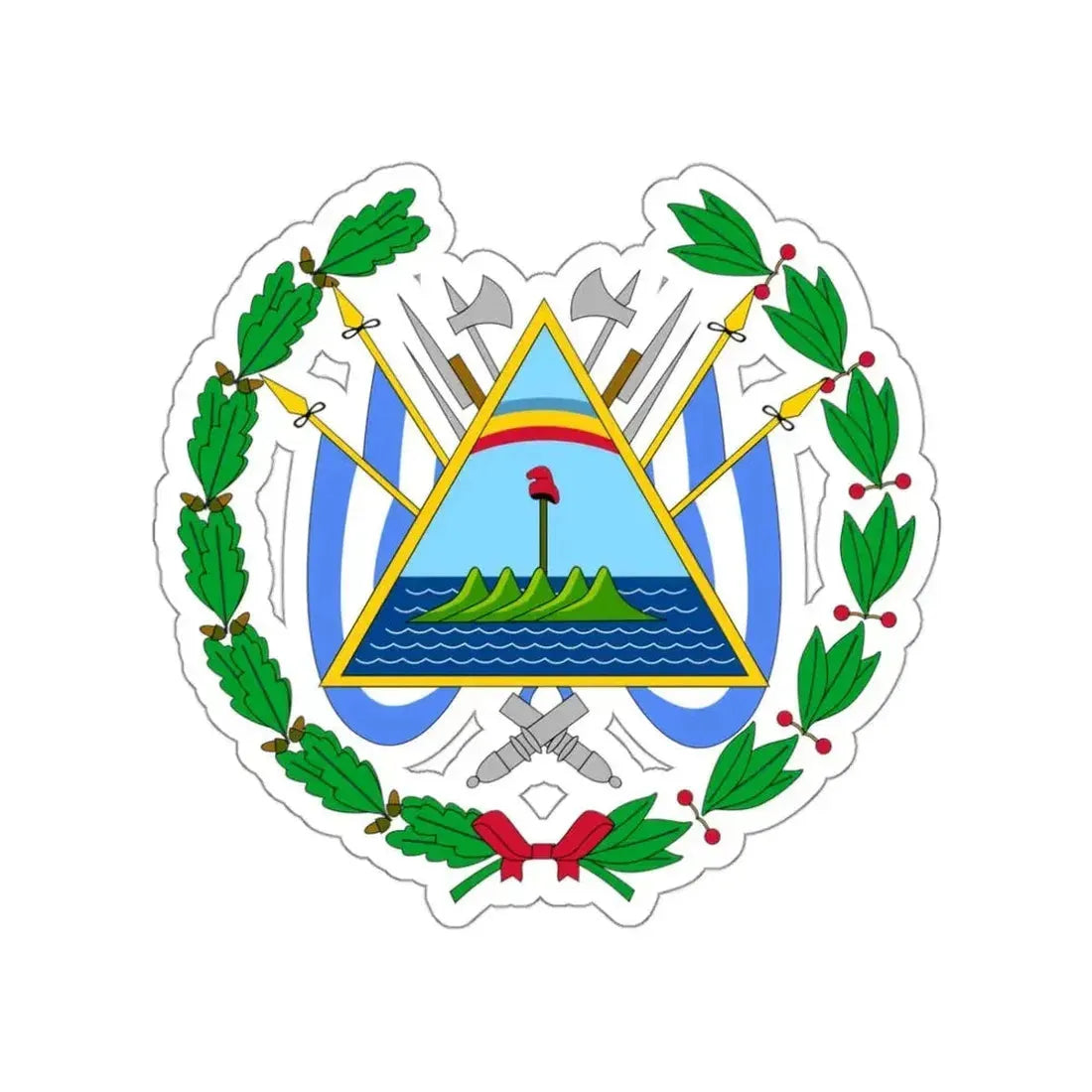 Coat of arms of Nicaragua (1896–1908) STICKER Vinyl Die-Cut Decal - The Sticker Space