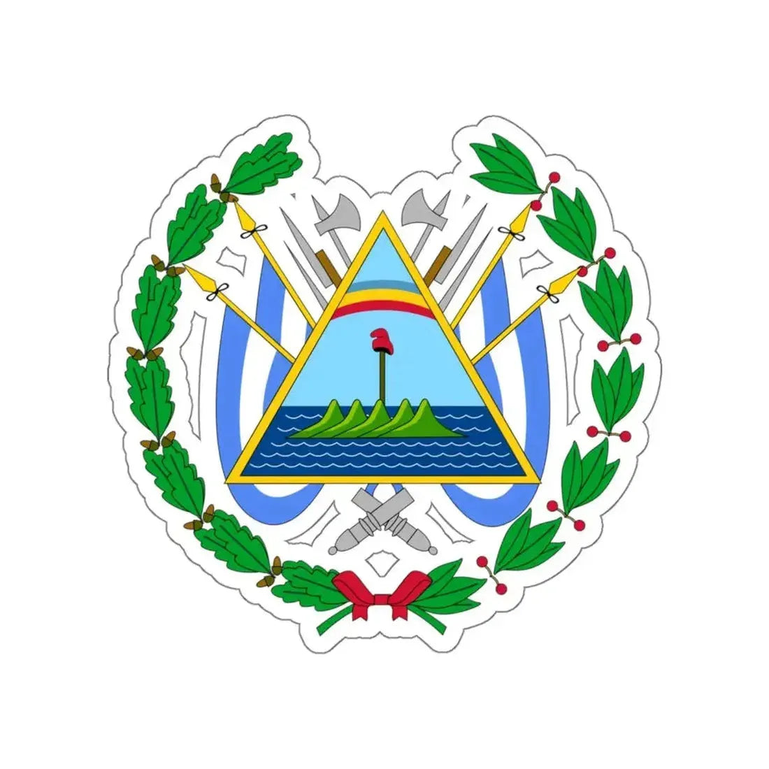 Coat of arms of Nicaragua (1896–1908) STICKER Vinyl Die-Cut Decal - The Sticker Space