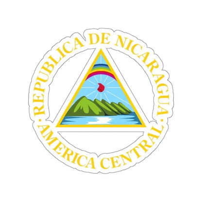 Coat of arms of Nicaragua (1908–1971) STICKER Vinyl Die-Cut Decal 3 Inch - The Sticker Space