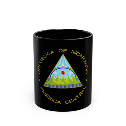 Coat of arms of Nicaragua - Black Coffee Mug-11oz-The Sticker Space