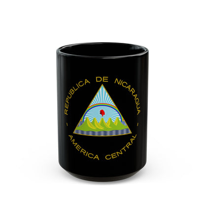 Coat of arms of Nicaragua - Black Coffee Mug-15oz-The Sticker Space