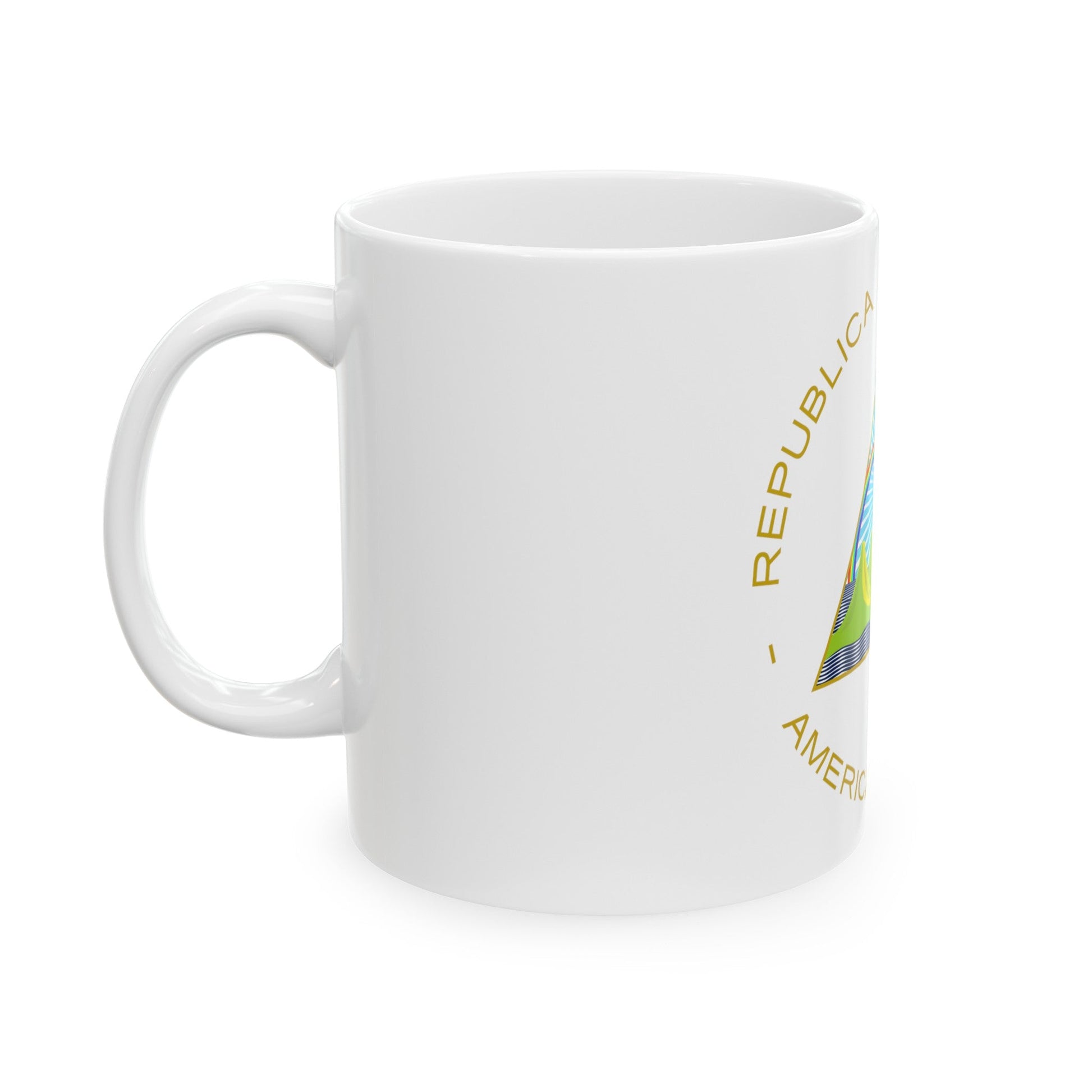 Coat of arms of Nicaragua - White Coffee Mug-The Sticker Space