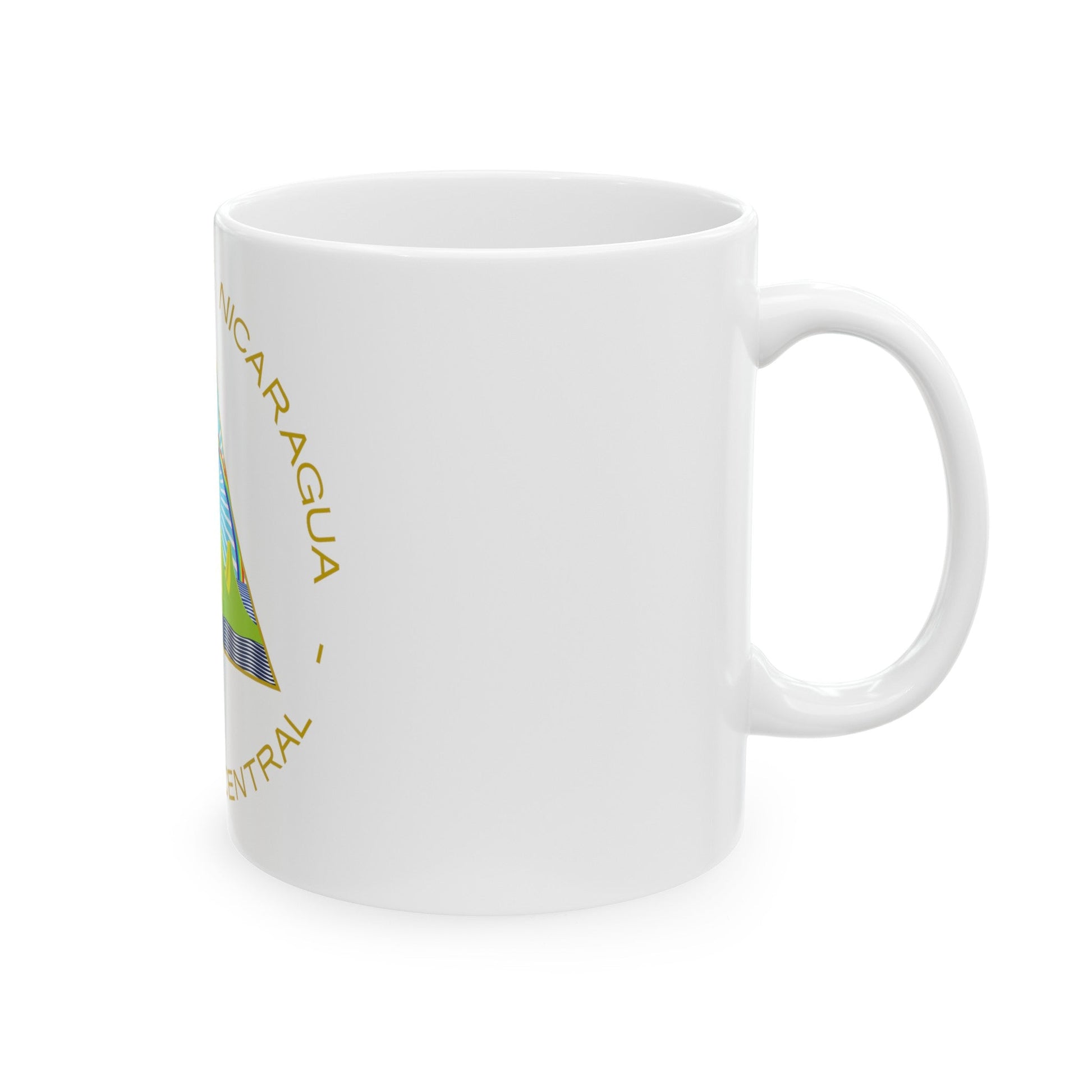 Coat of arms of Nicaragua - White Coffee Mug-The Sticker Space