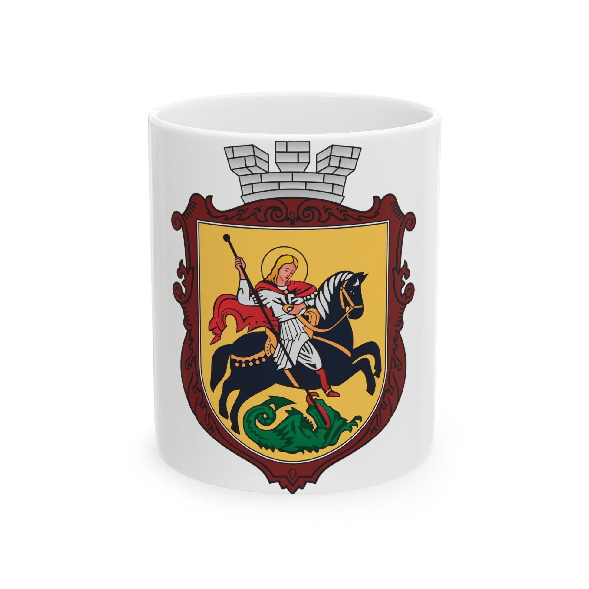 Coat of arms of Nizhyn - White Coffee Mug-11oz-The Sticker Space