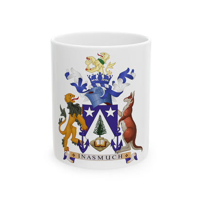 Coat of arms of Norfolk Island - White Coffee Mug-11oz-The Sticker Space