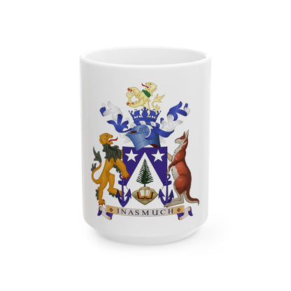 Coat of arms of Norfolk Island - White Coffee Mug-15oz-The Sticker Space