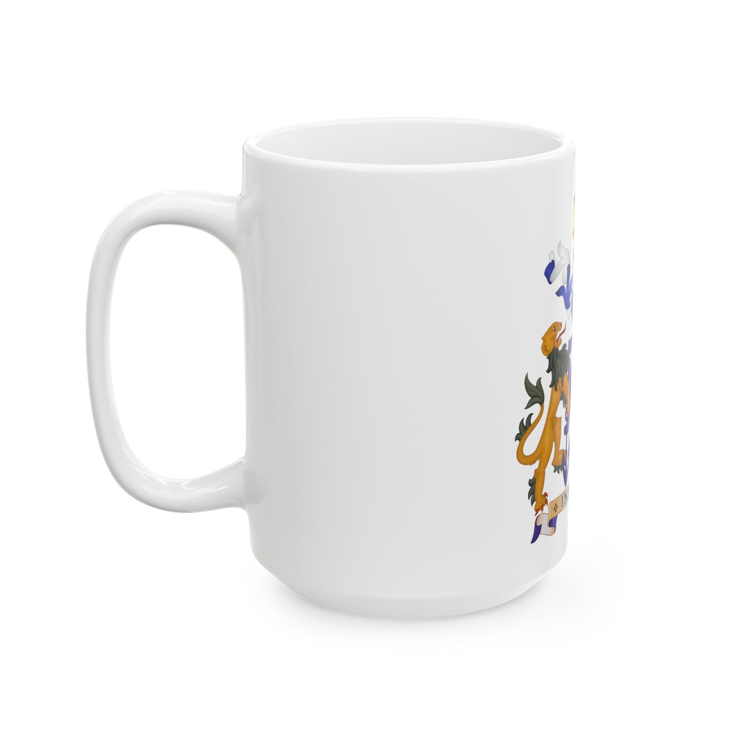 Coat of arms of Norfolk Island - White Coffee Mug-The Sticker Space