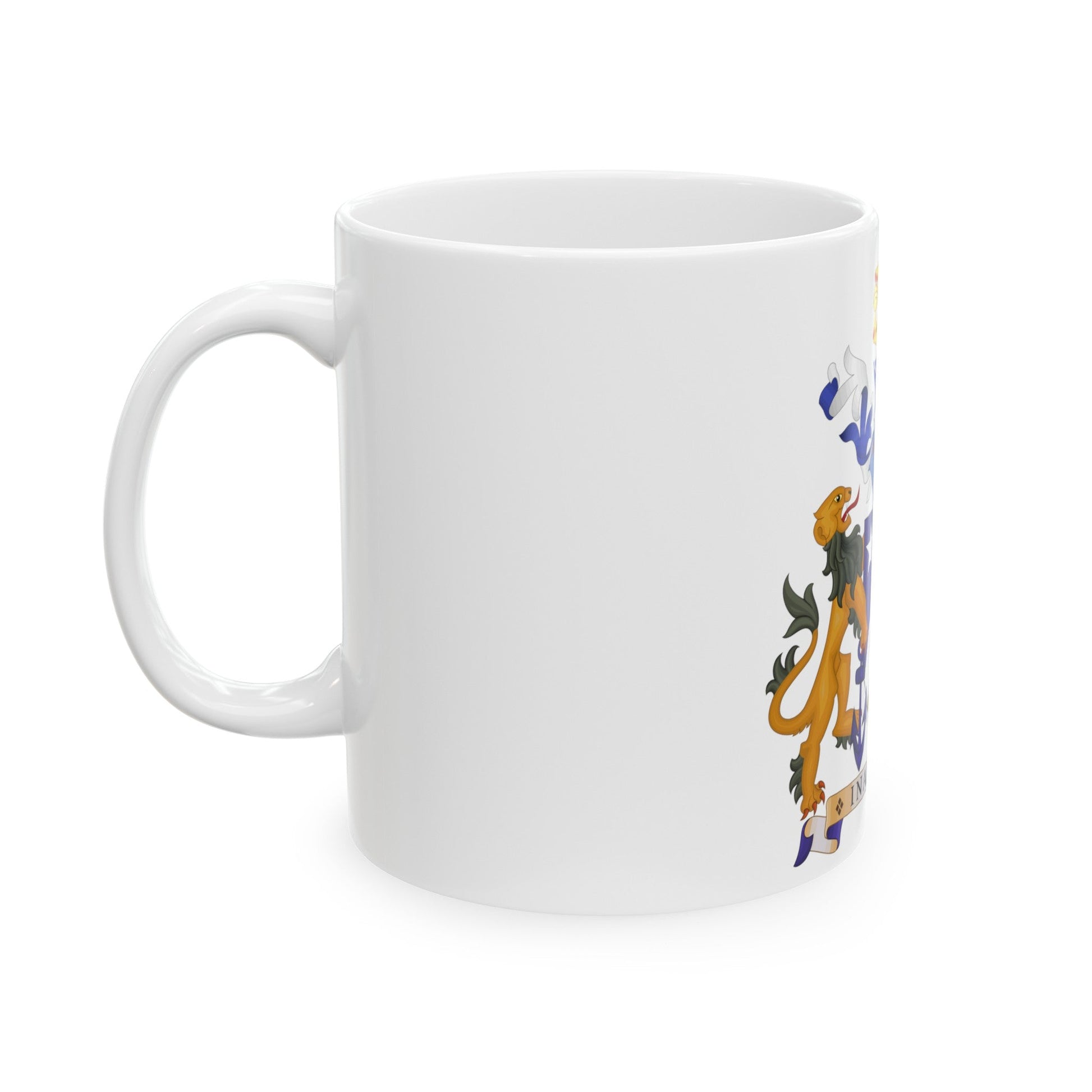 Coat of arms of Norfolk Island - White Coffee Mug-The Sticker Space